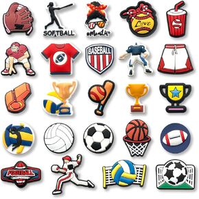 24 53 قطعة من حليات أحذية الكرة الرياضية لتزيين صنادل Croc Clog والأساور in Kuwait