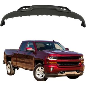 WFLNHB Plastic Front Lower Bumper Cover Valance with Tow Hook Holes and Skid Plate Primered Replacement for Silverado 1500 2016-2019 84029815 in Saudi Arabia
