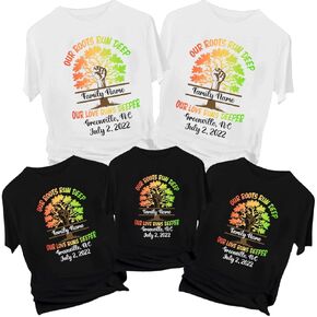 Personalized Our Roots Run Deep But Our Love Runs Deeper Shirt Family Reunion Shirts Custom Family Name Gift for Men Women in Saudi Arabia