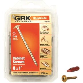GRK 113079#8 × 2-1/2 بوصة LOW PROFILE CABINET™ براغي 100 عدد in Kuwait