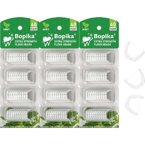 رأس إعادة ملء خيط تنظيف الأسنان، خيط تنظيف الأسنان القابل للتركيب للاستعمال مرة واحدة للعناية بالفم، 54 قطعة (عبوة من قطعتين) in Kuwait