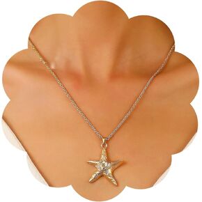 قلادة نجم البحر للنساء من سلسلة قلادة ذهبية مكتنزة ومجوهرات صيفية للشاطئ in Kuwait