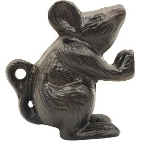 سدادة باب فأر من الحديد الزهر، حاجز باب ريفي للخدمة الشاقة، تمثال زخرفي لحامل الفأر الأسود، إسفين باب الحيوان للمنزل والمكتب والفناء والحديقة والمزرعة، 2.4 Ib in Kuwait