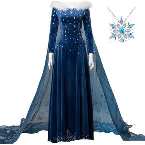 Women Snow Queen Cosplay Costume Adult Halloween Dress up Dress Dirthday Fancy Party Clothing in Saudi Arabia