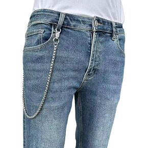 KALHE Stainless steel Wallet Chain for Jeans, Box Link Design with Lobster Clasps, Punk Rock Style Pants Chain Accessory in Saudi Arabia