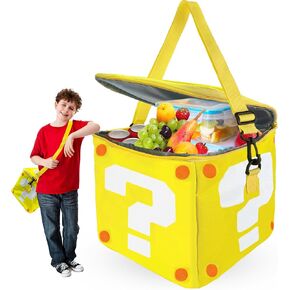 حقيبة صندوق غداء للأطفال للأولاد معزولة، قابلة لإعادة الاستخدام، صندوق غداء كبير للعمل المدرسي - لعبة فيديو للأطفال من سن 3 سنوات فما فوق، والبنات، والأطفال الصغار، والبالغين (9 × 9 بوصة) in Kuwait