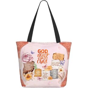Tote Bag for Women, Large Reusable Grocery Bag with Zipper, Everyday Carry Tote for Work, Travel & Shopping in Saudi Arabia