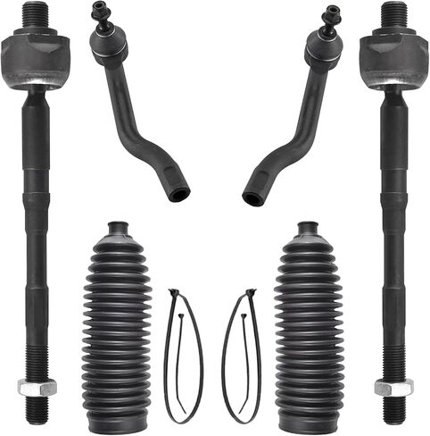 6pcs Front Steering Kit Tie Rod End Inner and Outer and Boots for Nissan Qashqai Rogue Sport 2014-2023 in Saudi Arabia