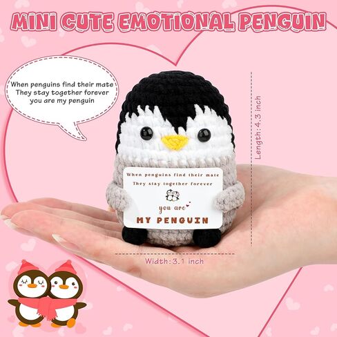 Anniversary Birthday Gifts for Women Wife Girlfriend, Penguin I Love You Romantic Gifts for Her Basket Set of 7 in Saudi Arabia