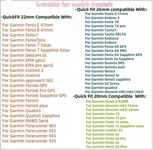 26/22/20 مللي متر Quickfit النايلون المحيط المظلة مشبك الفرقة ل Garmin Fenix ​​8 51 47 مللي متر E 7X 7Pro 6X 6Pro إندورو 3 2 سوار إكسسوارات in Kuwait