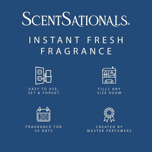 ScentSationals Vanilla Bean Fragrance Oil Plug In Air Freshener Refills 3-Pack - Works with Scentsationals Wall Plugs, Long-Lasting Home Fragrance, 0.8 fl oz Each, Packaging May Vary in Saudi Arabia