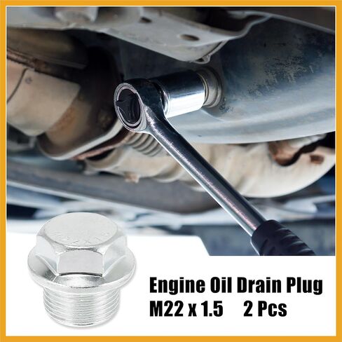 2 قطعة M22 x 1.5 الصلب زيت المحرك قابس التصريف المسمار مع حلقة الختم لاستبدال جنرال موتورز الفضة لهجة in Kuwait