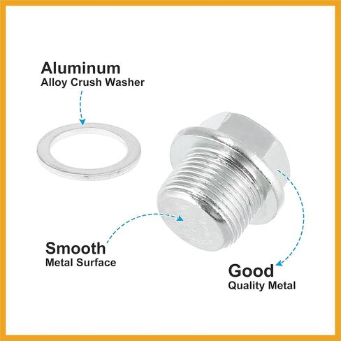 2 قطعة M22 x 1.5 الصلب زيت المحرك قابس التصريف المسمار مع حلقة الختم لاستبدال جنرال موتورز الفضة لهجة in Kuwait