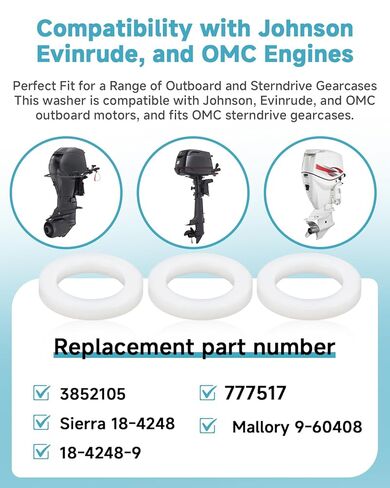12 قطعة متوافقة مع OMC Johnson Evinrude Sierra 18-4248 18-4248-9 18-42481-9 311598 777517 مجموعة غسالة قابس استنزاف الوحدة السفلية قطع غيار حشية المسمار لتصريف الزيت 3852105 18-2387 in Kuwait