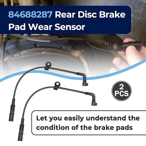 2 قطعة مستشعر ارتداء وسادة الفرامل القرصية الخلفية، استبدال 84688287 84474064، مناسب لسيارة شيفروليه سيلفرادو 1500، كاديلاك إسكاليد، سوبربان، تاهو، جي إم سي سييرا 1500، يوكون in Kuwait