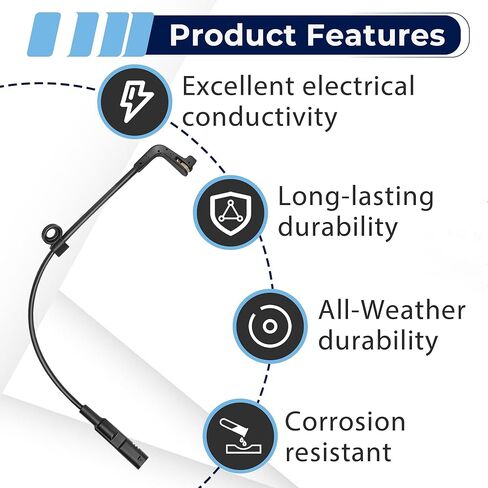 2 قطعة مستشعر ارتداء وسادة الفرامل القرصية الخلفية، استبدال 84688287 84474064، مناسب لسيارة شيفروليه سيلفرادو 1500، كاديلاك إسكاليد، سوبربان، تاهو، جي إم سي سييرا 1500، يوكون in Kuwait