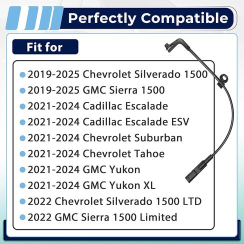 2 قطعة مستشعر ارتداء وسادة الفرامل القرصية الخلفية، استبدال 84688287 84474064، مناسب لسيارة شيفروليه سيلفرادو 1500، كاديلاك إسكاليد، سوبربان، تاهو، جي إم سي سييرا 1500، يوكون in Kuwait