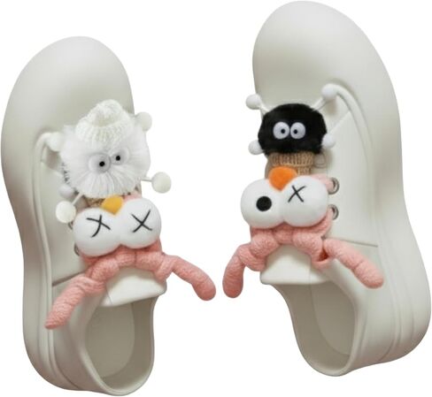 Fluffy Shoe Charms Kit, Furry Sneaker Lace Buckles, Cute Shoe Decoration Charms, Cute Cartoon Plush Shoe Accessories for Sneakers, DIY Shoe Decorations, Wearable Emotion Emoji, Cute Shoe Decoration Charms,MUAA! (Shoes not included) in Saudi Arabia