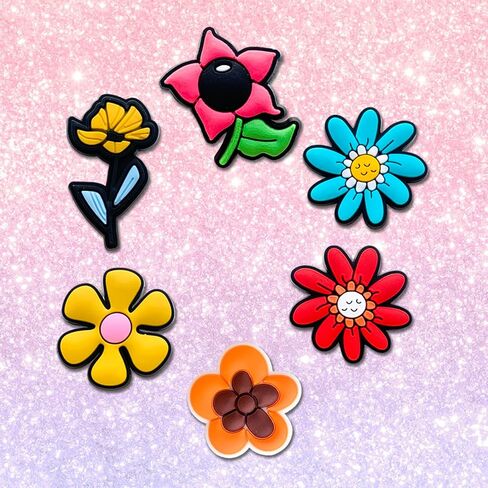 25 قطعة من Joivoritow لتزيين أحذية الربيع لصنادل Clog Clog، إكسسوارات أحذية على شكل فراشة زهرة وحيوانات طبيعة ساحرة لهدايا حفلات الأطفال in Kuwait