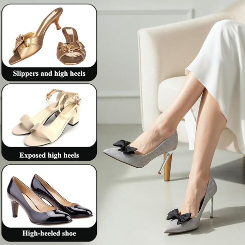 TIESOME 2Pcs Elegant Bow Shoe Clips Charms for Women, Black Satin Bow Shoe Buckle Clips, Detachable Shoe Clips for Women Girls Sandals Flats Pumps Wedding Party Shoe Accessories in Saudi Arabia
