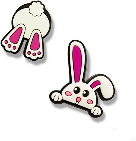 Rabbit Shoe Charms - Cute Rabbit Decoration Charms Gift for Boys Kids Teens and Adults - Set of 2 in Saudi Arabia
