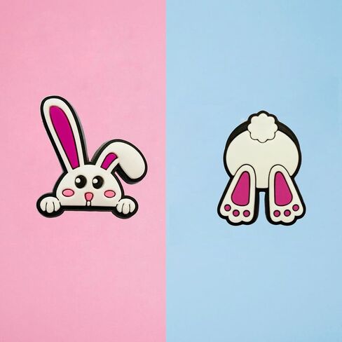 Rabbit Shoe Charms - Cute Rabbit Decoration Charms Gift for Boys Kids Teens and Adults - Set of 2 in Saudi Arabia