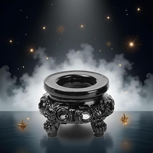 2Pcs Black Wooden Display Stand for Crystal Sphere Quartz Ball Holder Hollow Wood Stand Base for Crystal Ball Sphere Globe Stone Decoration Display Pedestals Home Decor,Crystal Ball Stand，Sphere Holder in Saudi Arabia