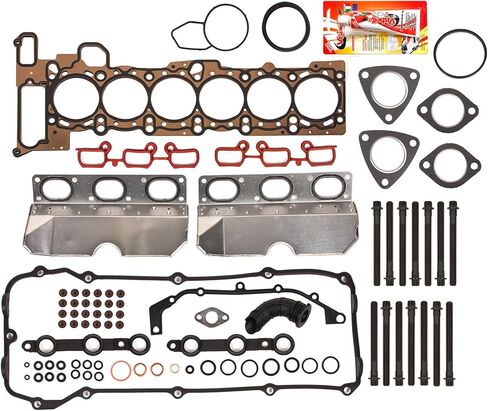 متوافق مع 01-06 BMW 325i 530i X3 X5 Z4 2.5 3.0 DOHC M54 M56 مجموعة حشية الرأس ومسامير الرأس in Saudi Arabia