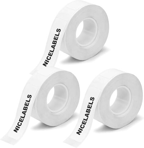 3 لفات عبوات شريط (أبيض ساطع)، متوافقة مع طابعة Phomemo D30، ورق حراري أبيض لاصق، ذاتي اللصق ومقاوم للماء، 12 مم × 40 مم (0.47 × 1.57 بوصة)، 160 ملصق/لفة in Kuwait