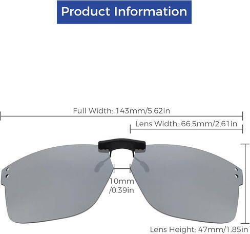 Polarized Clip-on for Oakley OX8156 54mm Eyeglasses in Saudi Arabia