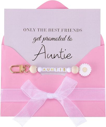 سلسلة مفاتيح Kvekstio Auntie Godmother، هدية إعلان الحمل للأخت أفضل صديق، هدية مفاجئة للكشف عن جنس الحمل in Saudi Arabia