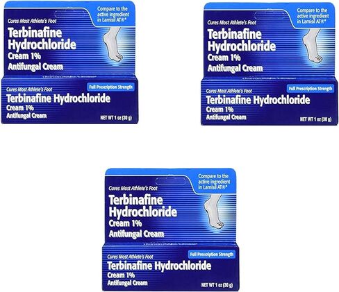 Terbinafine Hydrochloride antifungal Cream 1% - Athletes Foot Cream Extra Strength, relieves itching & Burning, Cures Most Athlete's Foot, Jock Itch & Ringworm 0.5 oz in Saudi Arabia