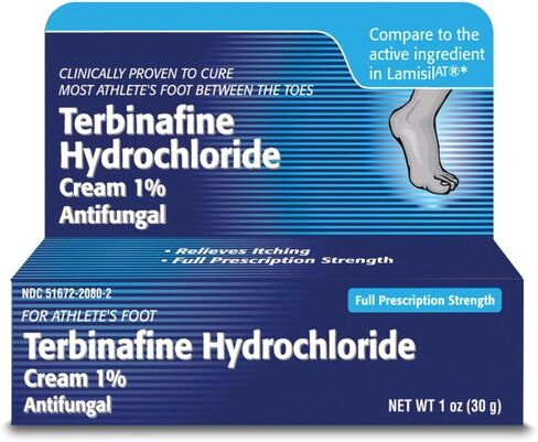 Terbinafine Hydrochloride antifungal Cream 1% - Athletes Foot Cream Extra Strength, relieves itching & Burning, Cures Most Athlete's Foot, Jock Itch & Ringworm 0.5 oz in Saudi Arabia