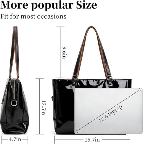 Tote Bag for Women - Stylish Faux Leather Zipper Satchel Purse with Shoulder Strap, Perfect for Work Commute, College Campus, Travel & Dating, Lightweight & Durable, Great as a Daily Use Gift in Saudi Arabia
