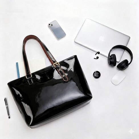 Tote Bag for Women - Stylish Faux Leather Zipper Satchel Purse with Shoulder Strap, Perfect for Work Commute, College Campus, Travel & Dating, Lightweight & Durable, Great as a Daily Use Gift in Saudi Arabia