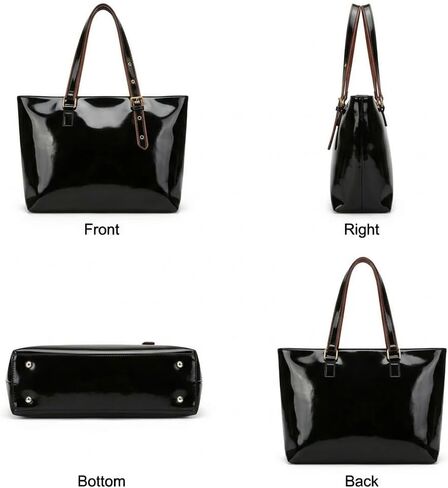 Tote Bag for Women - Stylish Faux Leather Zipper Satchel Purse with Shoulder Strap, Perfect for Work Commute, College Campus, Travel & Dating, Lightweight & Durable, Great as a Daily Use Gift in Saudi Arabia