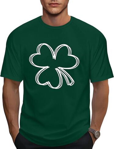 St Patricks Day Shirt Men Lucky Shamrock T Shirt Saint Patricks Day Short Sleeve Tops in Saudi Arabia