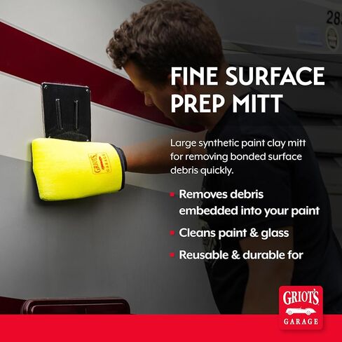 Griot's Garage unisex adult Fine Surface Prep Mitt, Yellow, 1 Count Pack of US in Kuwait