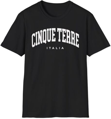 Cinque Terre Italy Adult Unisex Soft T-Shirt in Saudi Arabia