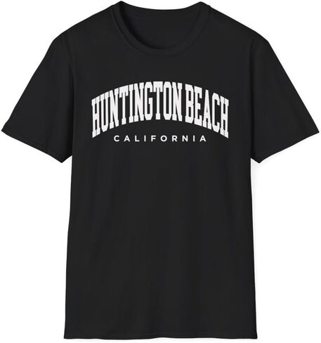 Huntington Beach California Adult Unisex Soft T-Shirt in Saudi Arabia