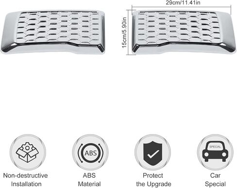 JeCar Front Bumper Trim Cover Exterior Accessories Compatible with 2015-2020 Ford F150 (Chrome) in Saudi Arabia