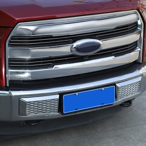 JeCar Front Bumper Trim Cover Exterior Accessories Compatible with 2015-2020 Ford F150 (Chrome) in Saudi Arabia