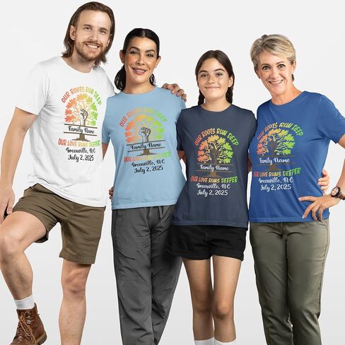 Personalized Our Roots Run Deep But Our Love Runs Deeper Shirt Family Reunion Shirts Custom Family Name Gift for Men Women in Saudi Arabia