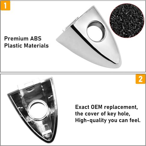 Front Door Handle End Bezel Cover w/Key Hole Compatible with Honda Accord 2013-2017,Clarity 2016-2019,1PC Front Left Driver Side Door Handle Cap Replacement for 72184T2AG21,Chromed in Saudi Arabia