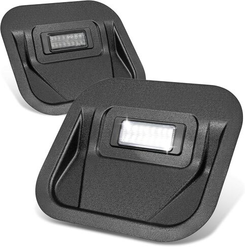 Auto Dynasty License Plate Light Compatible with 1994-2004 Ford Mustang, Rear Full White 18 SMD LED License Plate Lamps, Pair, Black Housing Clear Lens in Saudi Arabia