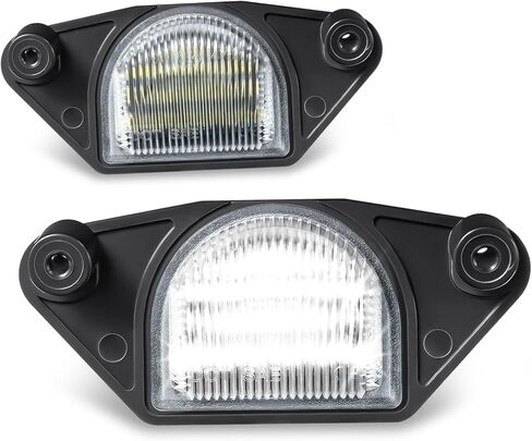Auto Dynasty License Plate Light Compatible with 1994-2004 Ford Mustang, Rear Full White 18 SMD LED License Plate Lamps, Pair, Black Housing Clear Lens in Saudi Arabia