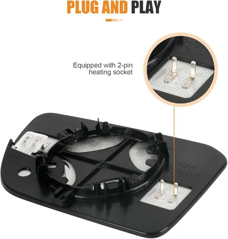 Compatible with Ford Edge 2011-2014, for Lincoln MKX 2011-2015, Driver Left Side Mirror Glass, Heated Convex Rear View Mirror with Backing Plate in Kuwait