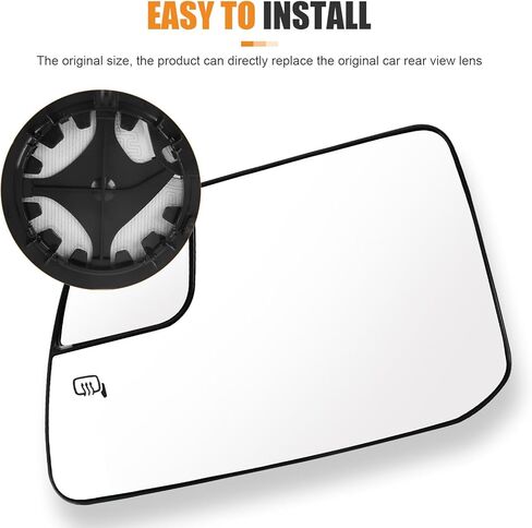 Compatible with Ford Edge 2011-2014, for Lincoln MKX 2011-2015, Driver Left Side Mirror Glass, Heated Convex Rear View Mirror with Backing Plate in Kuwait