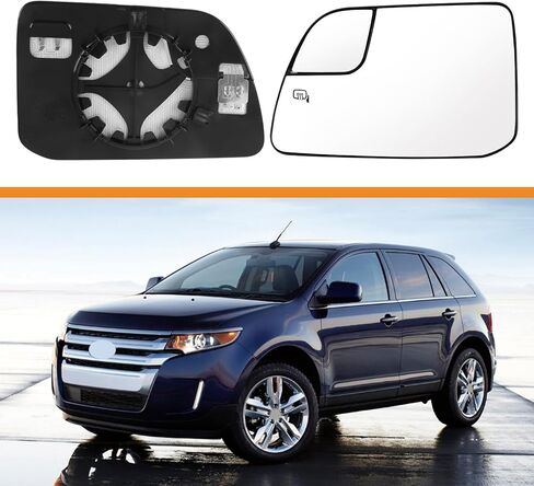 Compatible with Ford Edge 2011-2014, for Lincoln MKX 2011-2015, Driver Left Side Mirror Glass, Heated Convex Rear View Mirror with Backing Plate in Kuwait