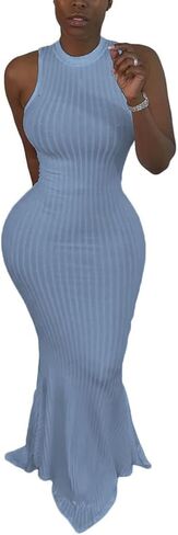 فستان طويل طويل حورية البحر من BYDIVA - فستان ضيق مجوف للحفلات المسائية على الشاطئ in Kuwait